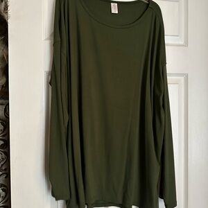 Snoga Courtney Toliver collection boat, neck, Olive, green, long sleeve shirt